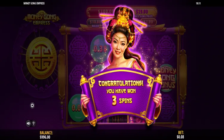Money Gong Empress - Hold and Win Bonus Feature
