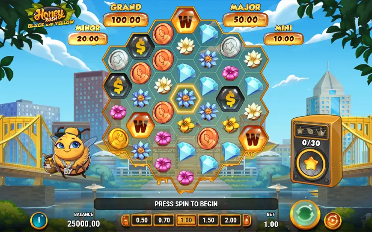 Honey Rush Black and Yellow - Mobile Base Game