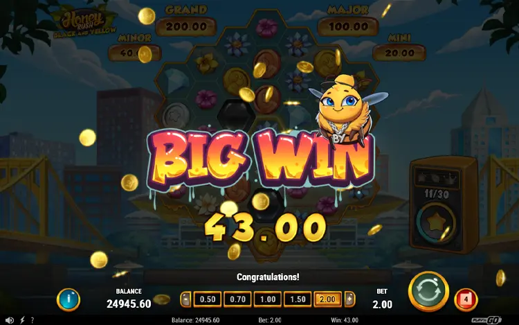 Honey Rush Black and Yellow - Mobile Win