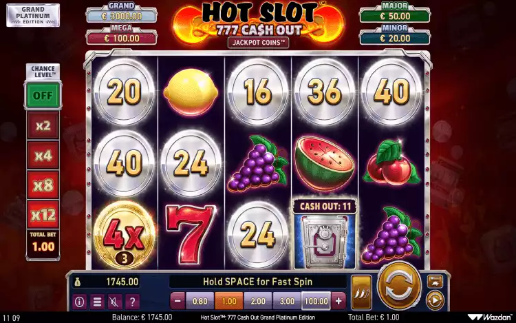 Hot Slot- 777 Cash Out Grand Platinum Edition_Cash Out Feature
