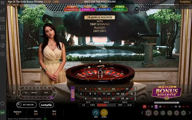How to Play Playtech Age of the Gods Bonus Roulette Live