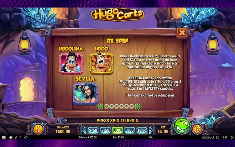 Hugo Carts - Character Features