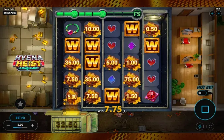 Hyena Heist A-Maze-Cades - Cash Symbols