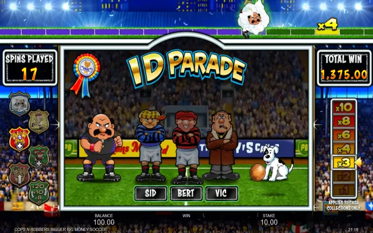 Cops ‘n’ Robbers Bigger Big Money Soccer - ID Parade Feature