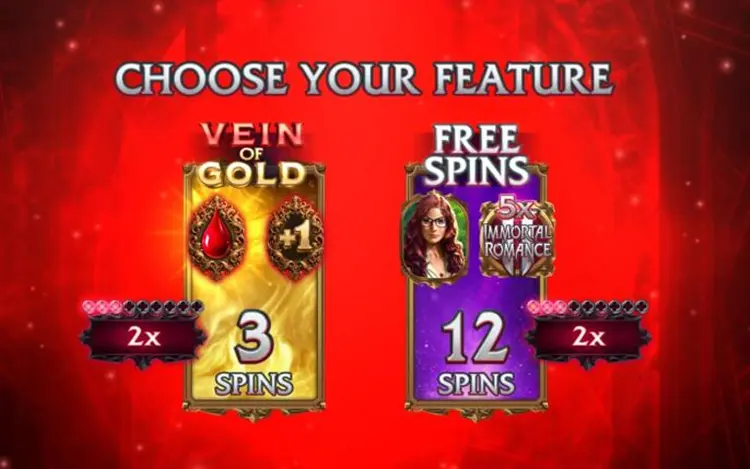 Immortal Romance Vein of Gold Feature