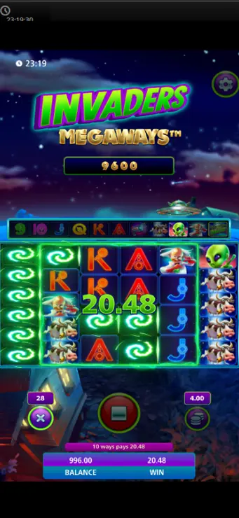 Invaders Megaways - Mobile Win