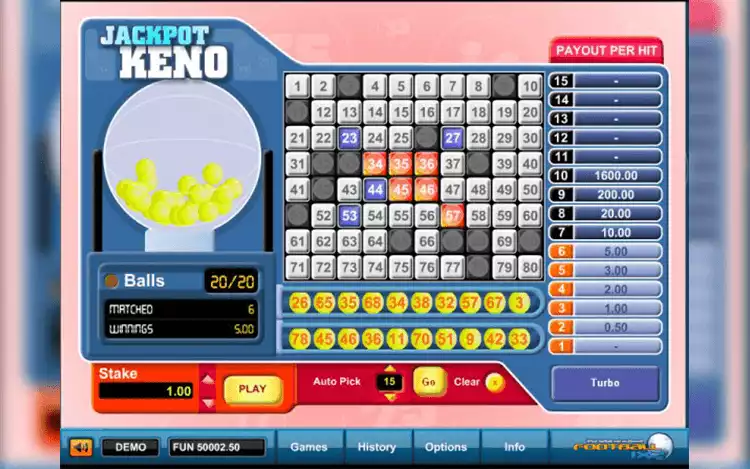 Jackpot Keno