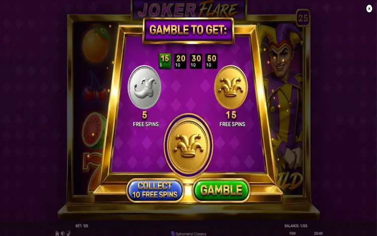 Joker Flare - Gamble Feature