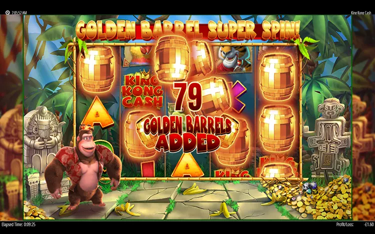 King Kong Cash Golden Barrell Super Spin