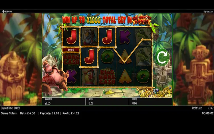 King Kong Cash mobile sample win