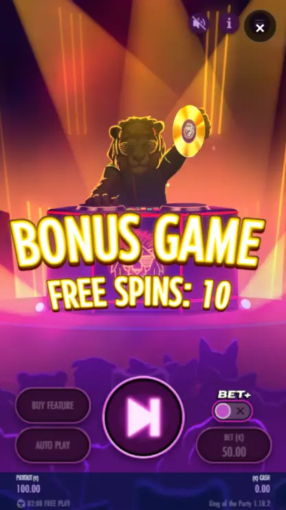 King of the Party - Mobile Bonus Game