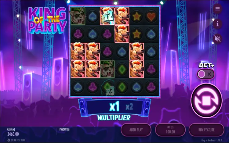 King of the Party - Overlay Multiplier Symbols