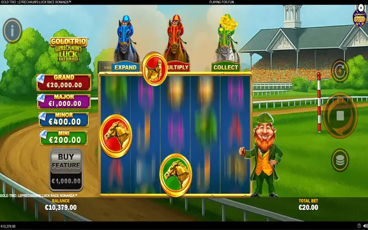 Gold Trio: Leprechaun's Luck Race Bonanza - Leprechaun Feature