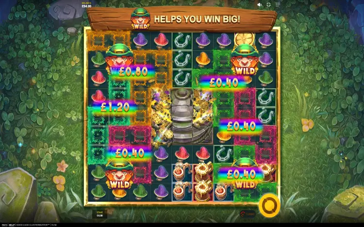 Good Luck Clusterbusters - Leprechaun Wilds Feature