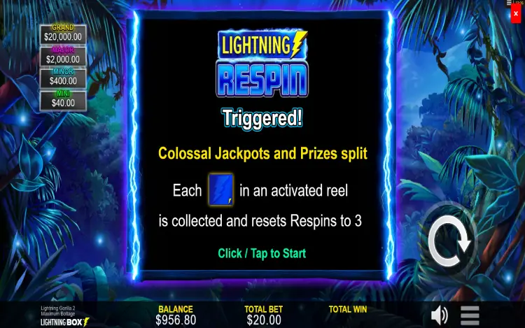 Lightning Gorilla 2 Maximum Boltage - Lightning Respins