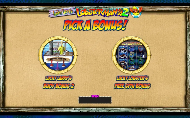 Lucky Larry's Lobstermania 2 Bonus Features - Bonus Picker