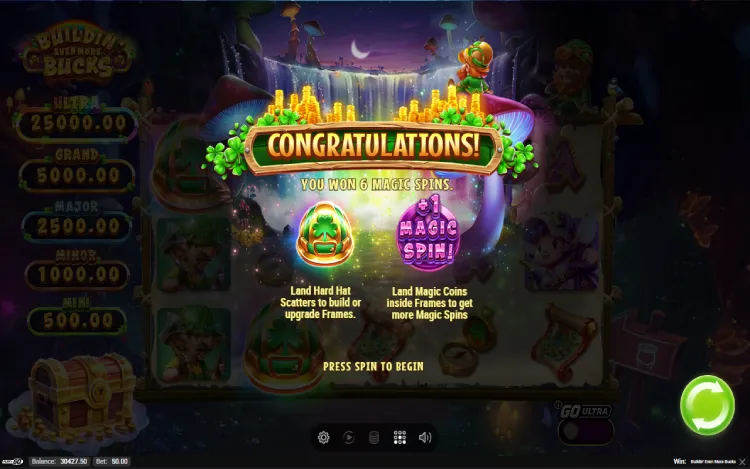 Buildin’ Even More Bucks - Magic Spins Feature