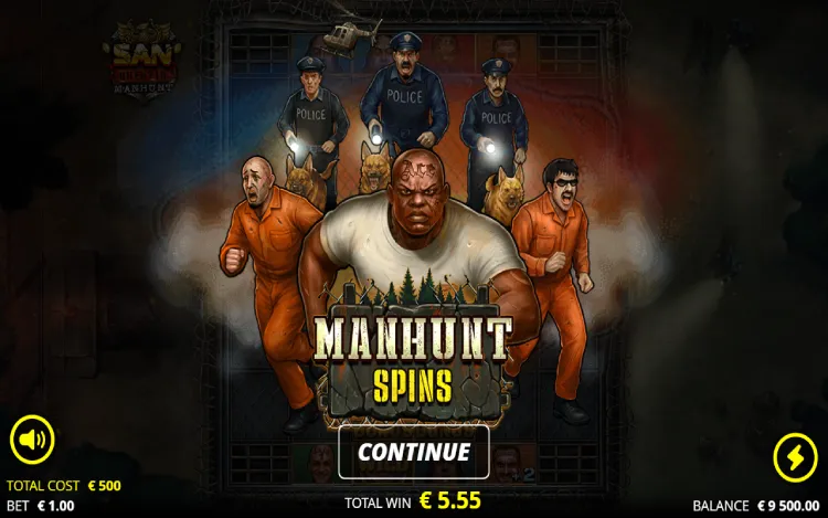 San Quentin Manhunt - Manhunt Spins Feature