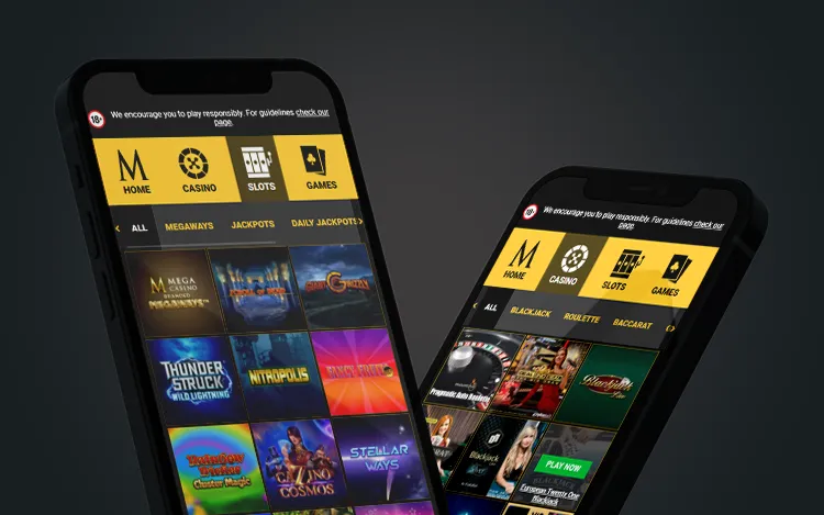 Mega Casino mobile casino screenshot
