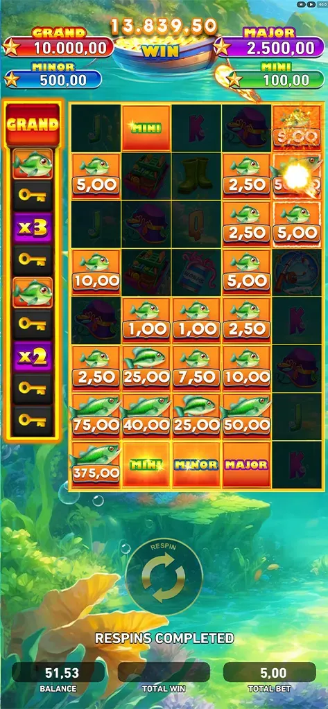 Mega Fire Blaze Lucky Bass - Mobile Bonus Game