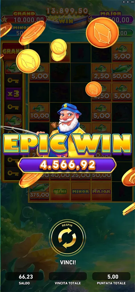 Mega Fire Blaze Lucky Bass - Mobile Simple Win