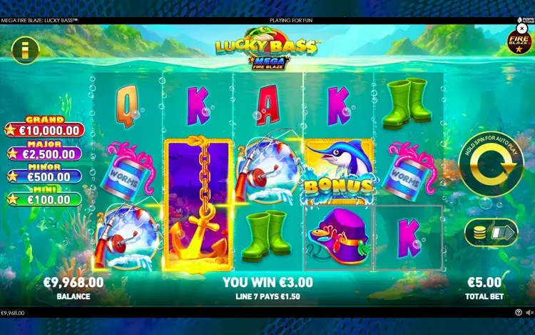 Mega Fire Blaze Lucky Bass - Wild Symbol