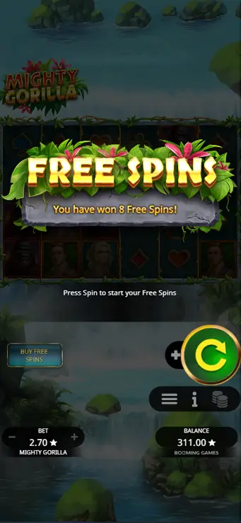 Mighty Gorilla - Mobile Bonus Game