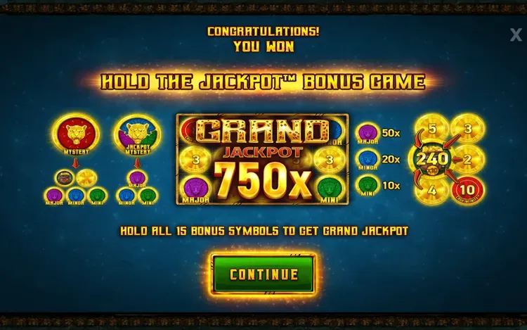 Mighty Wild Jaguar - Hold the Jackpot Bonus Game