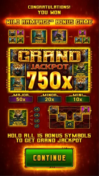 Mighty Wild Jaguar - Mobile Bonus Game