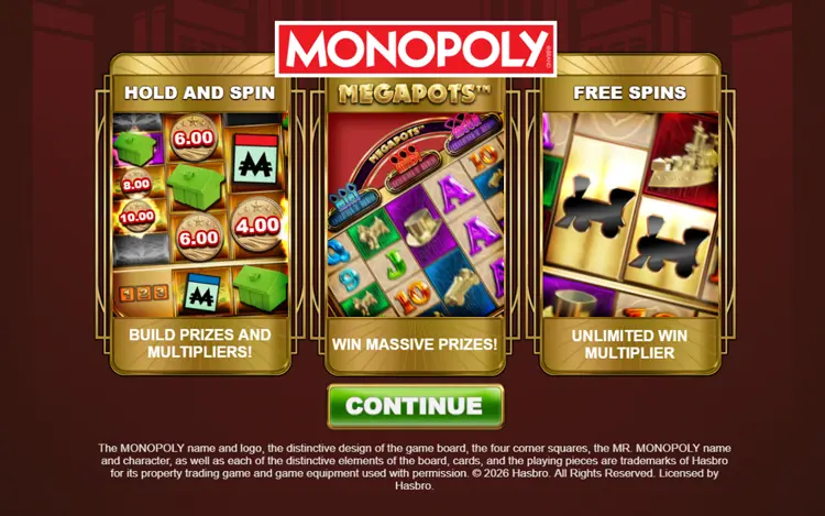 Monopoly Megapots - Feature