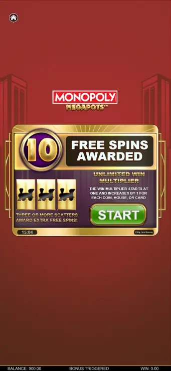 Monopoly Megapots - Mobile Bonus