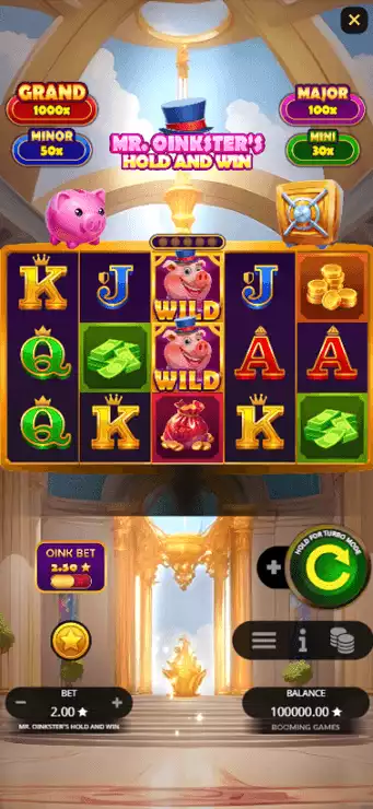 Mr Oinkster's Hold and Win - Mobile Base Game