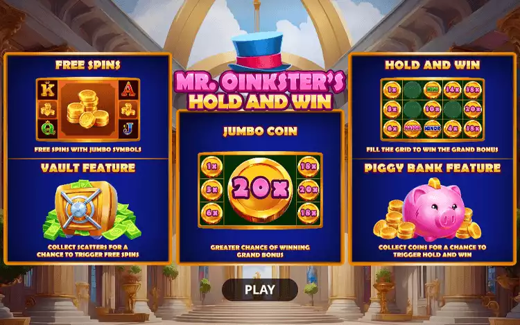 Mr Oinkster's Hold and Win Feature