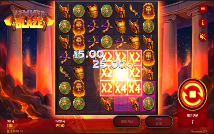 Hammerblaze - Multiplier Grid Feature