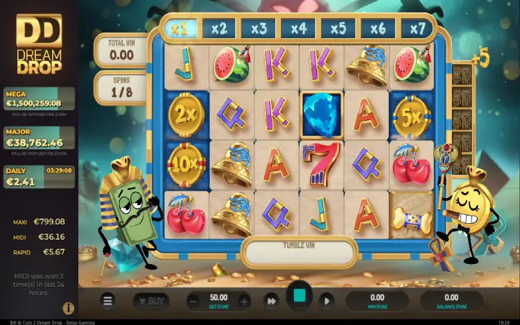 Bill & Coin 2 Dreamdrop - Multiplier Ladder Bonus Feature