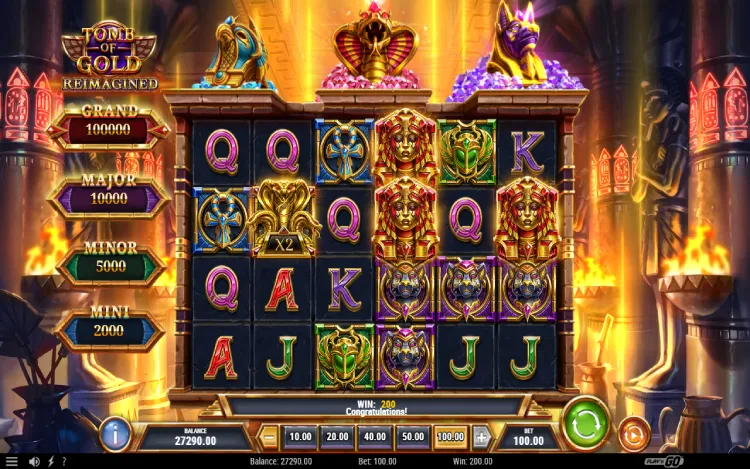 Tomb of Gold Reimagined - Multiplier Wilds Feature