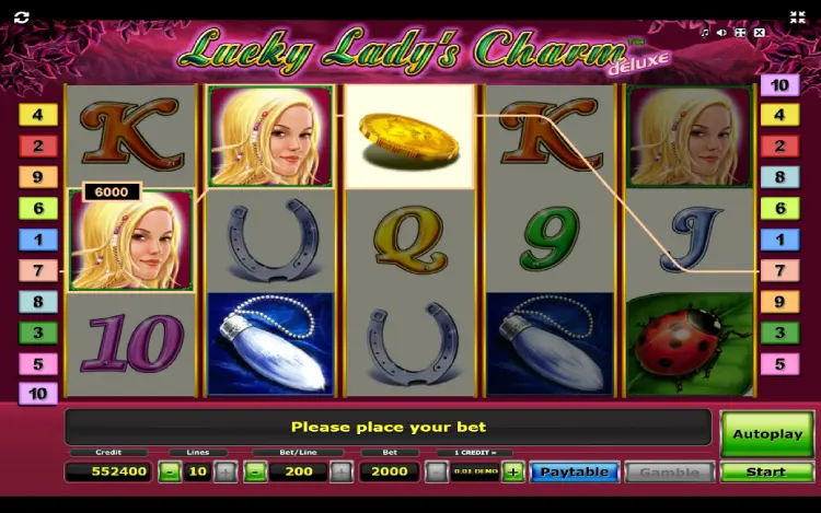 Lucky Lady's Charm Deluxe - Multiplier Wilds Feature
