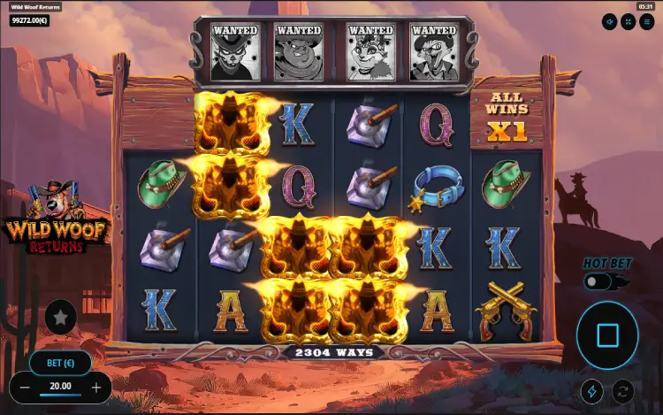 Wild Woof Returns - Mystery Symbols Feature