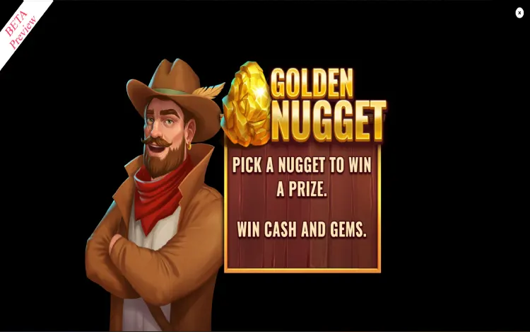 Slingo Mine Frenzy - Nugget Bonus Symbol Feature