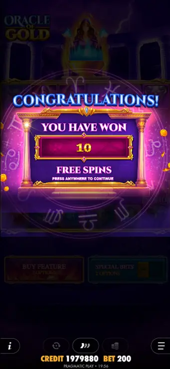 Oracle of Gold - Mobile Bonus