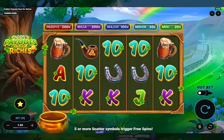 Paddy’s Payouts Race to Riches - RTP and Wagering