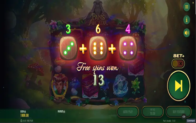 Pan’s Arcadia - Bonus Game