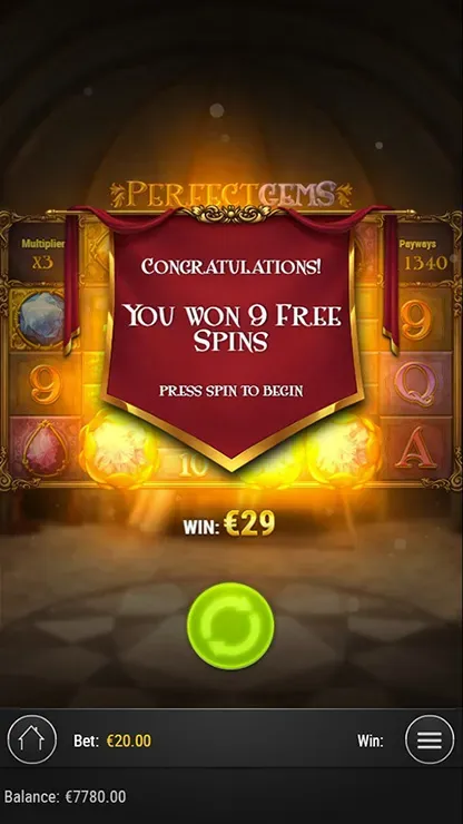 Perfect Gems - Mobile Bonus Game