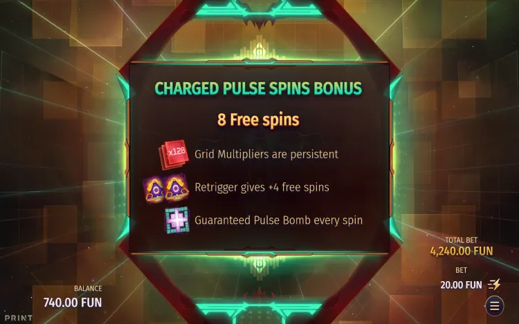 Phantom Pulse - Charged Pulse Spins Bonus