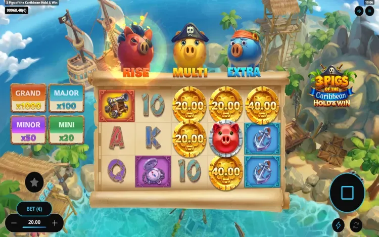 3 Pigs of the Caribbean - Pig Coin Feature