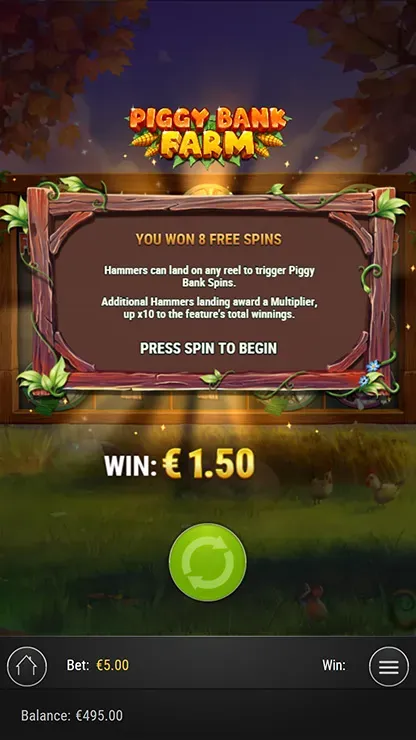 Piggy Bank Farm - Mobile Bonus Game