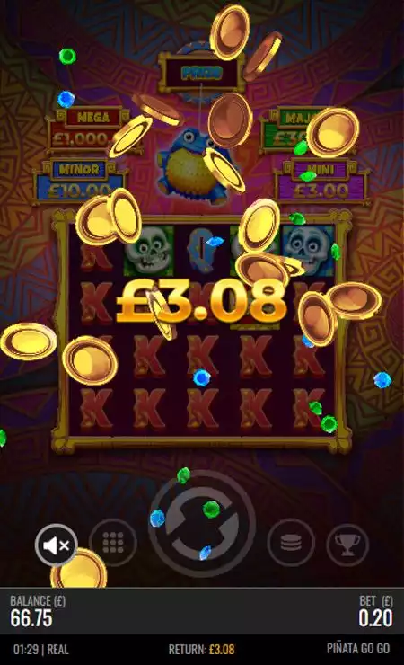 Pinata Go Go Mobile Features - Simple Win