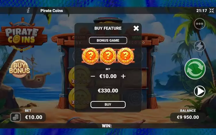 Pirate Coins Bonus Features - Bonus Buy