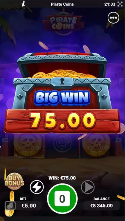 Pirate Coins Mobile Features - Simple Win