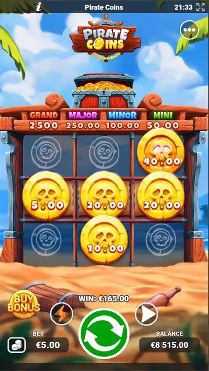 Pirate Coins Mobile Features - basegame